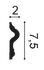 PX202F Молдинг гнучкий 